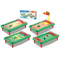 HKM-924307 Mini 6-in-1 Interactive Tabletop Game Set for Pool, Hockey, Basketball, and Golf, Ages 3+
