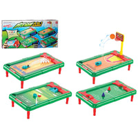 HKM-924307 Mini 6-in-1 Interactive Tabletop Game Set for Pool, Hockey, Basketball, and Golf, Ages 3+