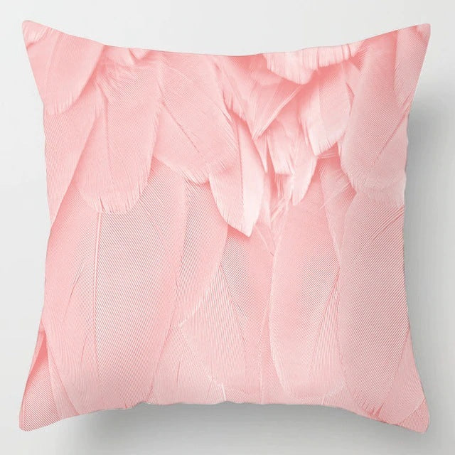 HKM-924499 Linen Floral Cushion Cover for Home Decoration - 45x45cm, No Pillow Included