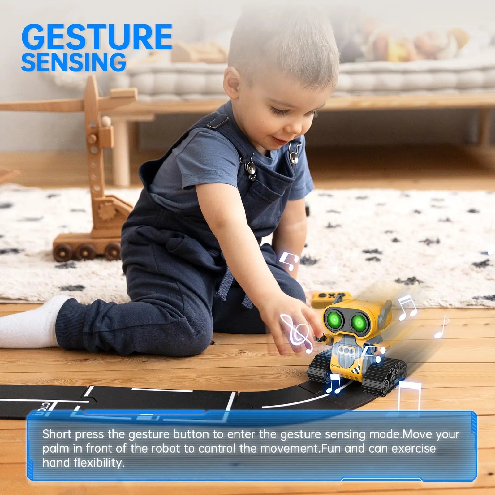 HKM-924627 Interactive Smart Gesture Sensing RC Robot with Light and Sound for Ages 8 and Up