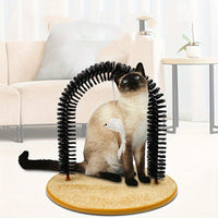 HKM-924691 Cat Self-Grooming Arch and Massage Toy - Interactive Scratching Brush for Cats and Kittens