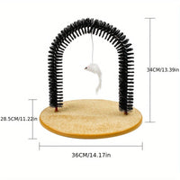 HKM-924691 Cat Self-Grooming Arch and Massage Toy - Interactive Scratching Brush for Cats and Kittens