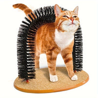 HKM-924691 Cat Self-Grooming Arch and Massage Toy - Interactive Scratching Brush for Cats and Kittens