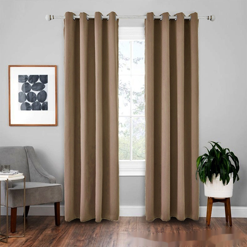 HKM-924755 Modern Glow-in-the-Dark High Precision Shading Curtain - 71%-90% Sunshade, Stone Finished Fabric