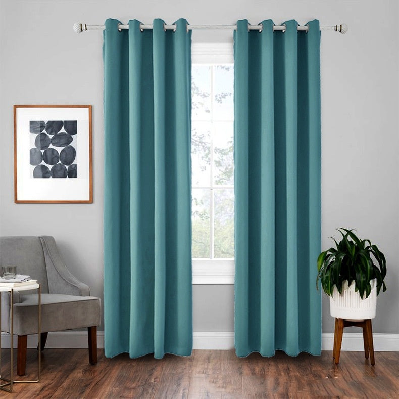 HKM-924755 Modern Glow-in-the-Dark High Precision Shading Curtain - 71%-90% Sunshade, Stone Finished Fabric
