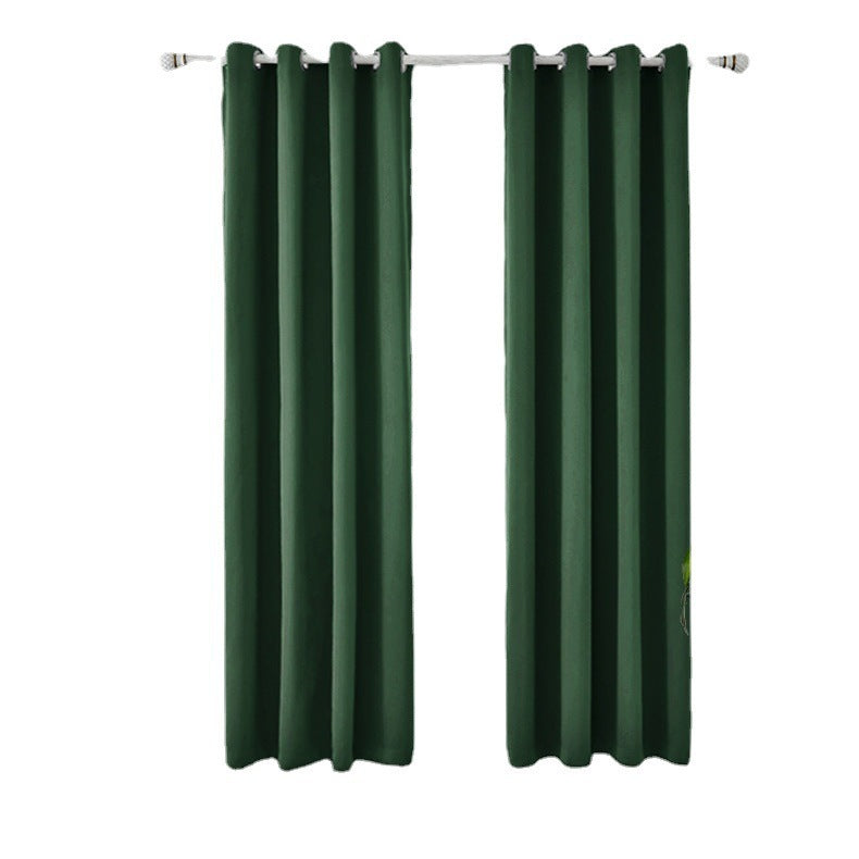 HKM-924755 Modern Glow-in-the-Dark High Precision Shading Curtain - 71%-90% Sunshade, Stone Finished Fabric