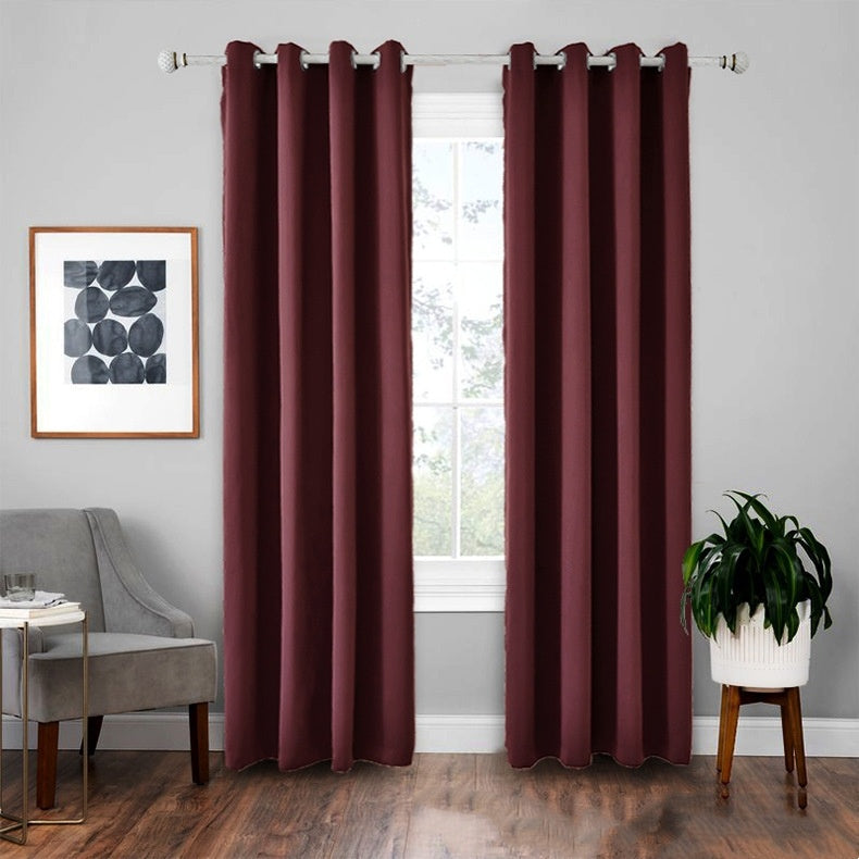 HKM-924755 Modern Glow-in-the-Dark High Precision Shading Curtain - 71%-90% Sunshade, Stone Finished Fabric