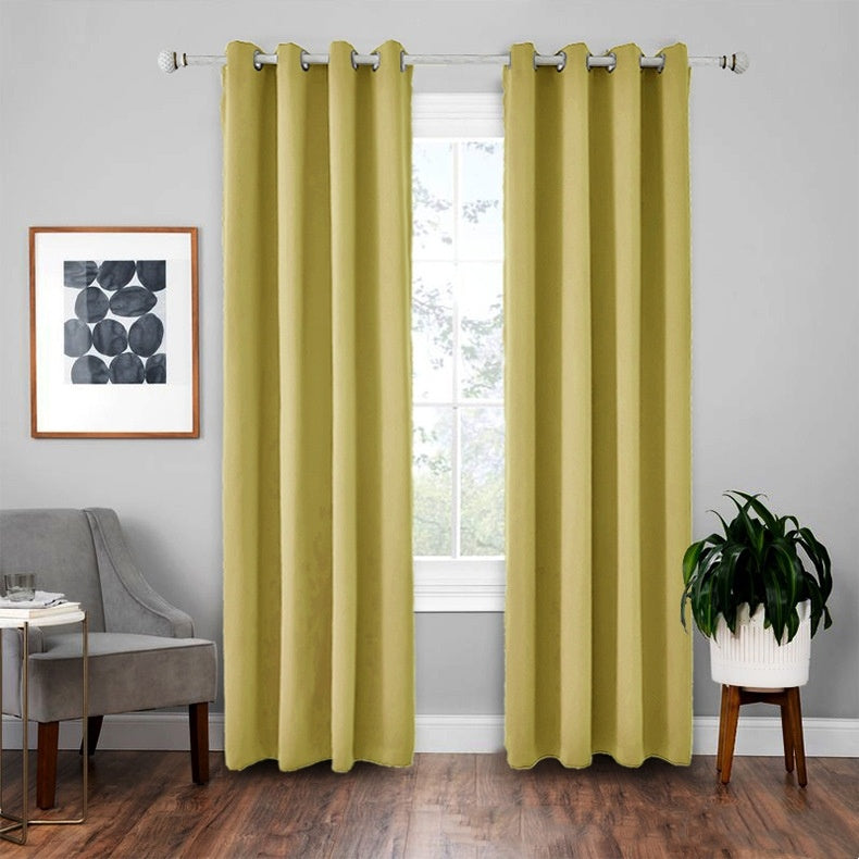 HKM-924755 Modern Glow-in-the-Dark High Precision Shading Curtain - 71%-90% Sunshade, Stone Finished Fabric