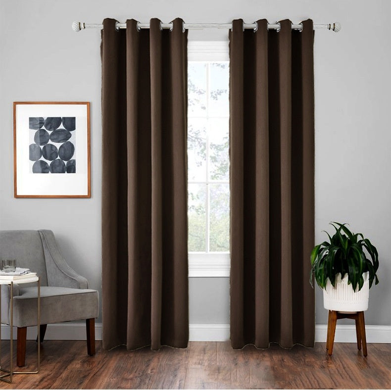 HKM-924755 Modern Glow-in-the-Dark High Precision Shading Curtain - 71%-90% Sunshade, Stone Finished Fabric
