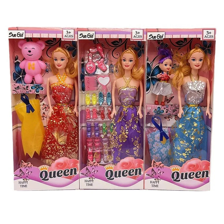 HKM-924883 Charming Soft Toy Princess Doll in Gift Box – Ideal Dress-Up Accessory for Kids