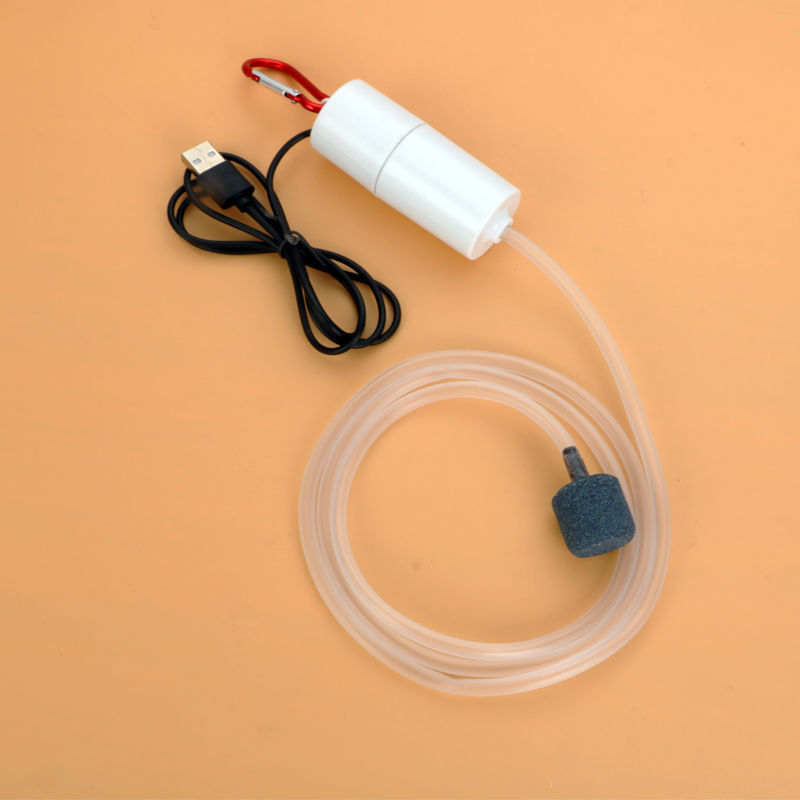 HKM-924883 Portable Mini USB Oxygen Air Pump for Aquatic Tanks, Silent Energy-Saving Design
