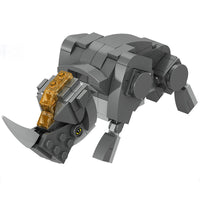 HKM-924947 Animal Series Building Blocks - Thunderbird, Snake, Spider, Rhino Puzzle Assembly for Children