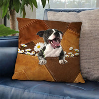 HKM-925011 Cute Dog 3D Cartoon Print Office Lunch Break Pillow - Cotton Filled, Modern Style, 50x50cm & 45x45cm