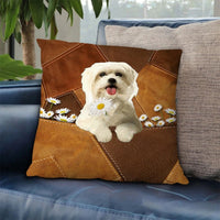 HKM-925011 Cute Dog 3D Cartoon Print Office Lunch Break Pillow - Cotton Filled, Modern Style, 50x50cm & 45x45cm