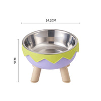 HKM-925075 High Platform Stainless Steel Cat Bowl with Anti-Tumble Design