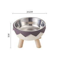 HKM-925075 High Platform Stainless Steel Cat Bowl with Anti-Tumble Design