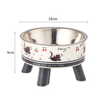 HKM-925075 High Platform Stainless Steel Cat Bowl with Anti-Tumble Design