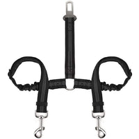 HKM-925203 Double-Ended Pet Car Seat Belt with Traction Rope for Two Pets