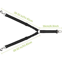 HKM-925203 Double-Ended Pet Car Seat Belt with Traction Rope for Two Pets