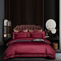 HKM-925203 Long-Staple Cotton 4-Piece Bedding Set for 1.5-1.8M and 2.0M Beds, Soft and Durable