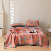 HKM-925203 Multifunctional Three-Layer Gauze Blanket with Pillowcase in Various Colors and Sizes