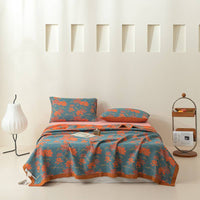 HKM-925203 Multifunctional Three-Layer Gauze Blanket with Pillowcase in Various Colors and Sizes