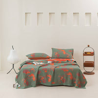 HKM-925203 Multifunctional Three-Layer Gauze Blanket with Pillowcase in Various Colors and Sizes