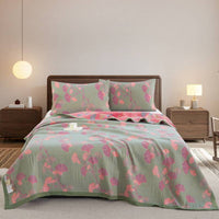 HKM-925203 Multifunctional Three-Layer Gauze Blanket with Pillowcase in Various Colors and Sizes