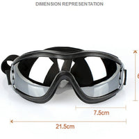 HKM-925203 Waterproof UV Protection Goggles for Large Dogs - Durable PVC Frame and PC Lenses