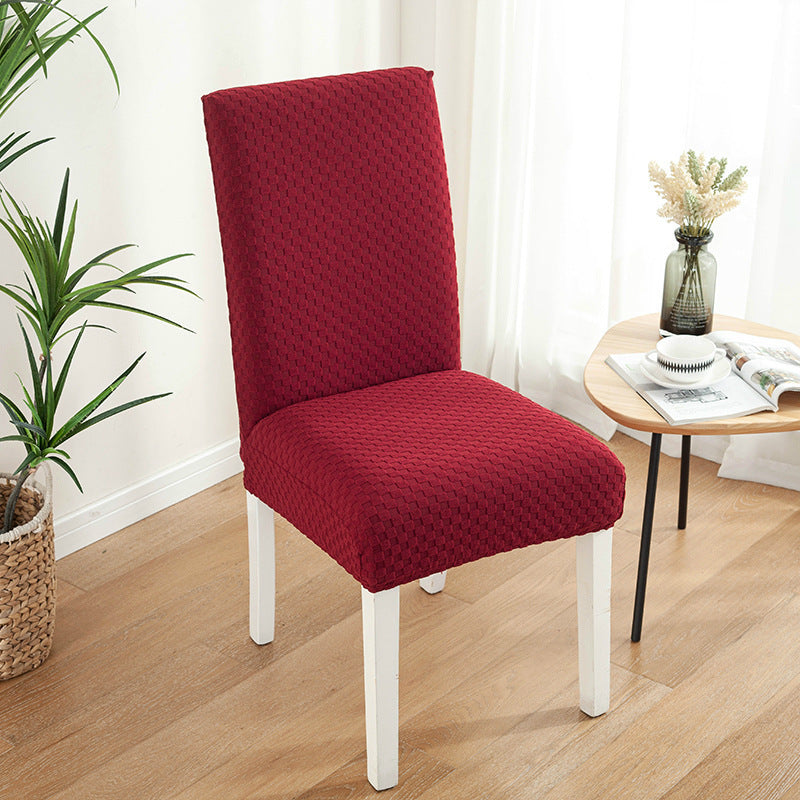 HKM-925267 Thick Knitted Polyester Half-Pack Chair Cover - Modern Rectangle Design in Various Colors