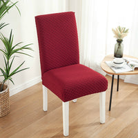 HKM-925267 Thick Knitted Polyester Half-Pack Chair Cover - Modern Rectangle Design in Various Colors