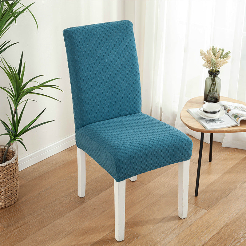 HKM-925267 Thick Knitted Polyester Half-Pack Chair Cover - Modern Rectangle Design in Various Colors