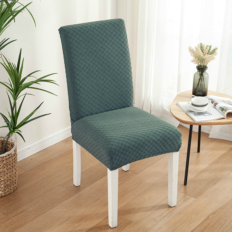 HKM-925267 Thick Knitted Polyester Half-Pack Chair Cover - Modern Rectangle Design in Various Colors