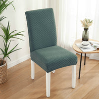 HKM-925267 Thick Knitted Polyester Half-Pack Chair Cover - Modern Rectangle Design in Various Colors