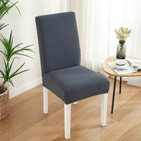 HKM-925267 Thick Knitted Polyester Half-Pack Chair Cover - Modern Rectangle Design in Various Colors