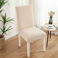 HKM-925267 Thick Knitted Polyester Half-Pack Chair Cover - Modern Rectangle Design in Various Colors