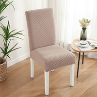 HKM-925267 Thick Knitted Polyester Half-Pack Chair Cover - Modern Rectangle Design in Various Colors