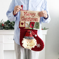 HKM-925331 Three-Dimensional Merry Christmas Gift Bag - Santa, Snowman, or Elk Styles in Cloth
