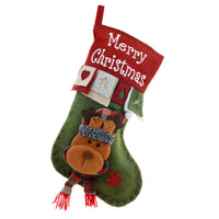 HKM-925331 Three-Dimensional Merry Christmas Gift Bag - Santa, Snowman, or Elk Styles in Cloth