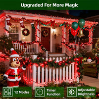 HKM-925395 470ft 1500 LED Outdoor Christmas String Lights - 12 Modes, Dimmable, Timer, Waterproof for Home and Holiday Decor