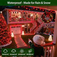 HKM-925395 470ft 1500 LED Outdoor Christmas String Lights - 12 Modes, Dimmable, Timer, Waterproof for Home and Holiday Decor