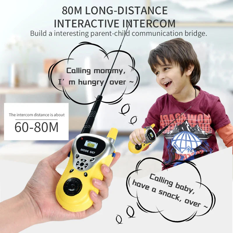HKM-925459 Portable Handheld Walkie Talkie Set for Kids - 80m Remote Communication, Intercom Interphone Toys