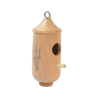 HKM-925459 Wooden Hummingbird Hanging Swing Nest House for Birds, 13x5x5cm