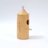 HKM-925459 Wooden Hummingbird Hanging Swing Nest House for Birds, 13x5x5cm