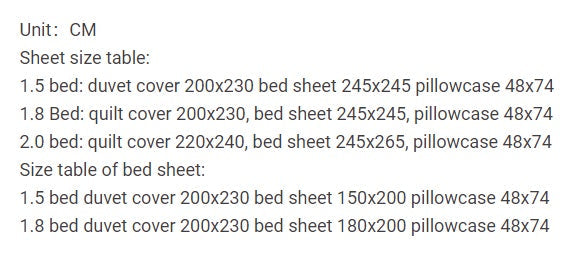 HKM-925523 Four-Piece Light Luxury Bed Set with Fitted Sheet and Duvet Cover in Multiple Sizes