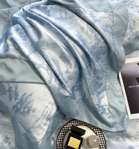HKM-925523 Four-Piece Light Luxury Bed Set with Fitted Sheet and Duvet Cover in Multiple Sizes
