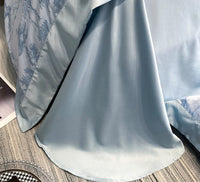 HKM-925523 Four-Piece Light Luxury Bed Set with Fitted Sheet and Duvet Cover in Multiple Sizes