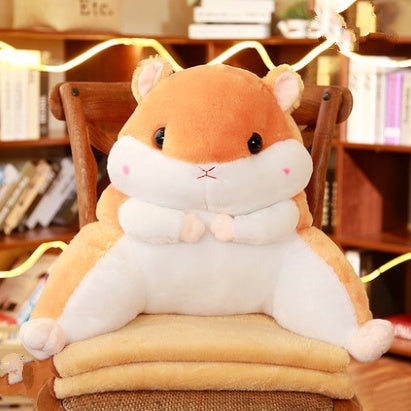 HKM-925651 Dual-Use Hamster Pillow Quilt for Comfort: Lumbar Cushion and Warm Blanket in Multiple Colors