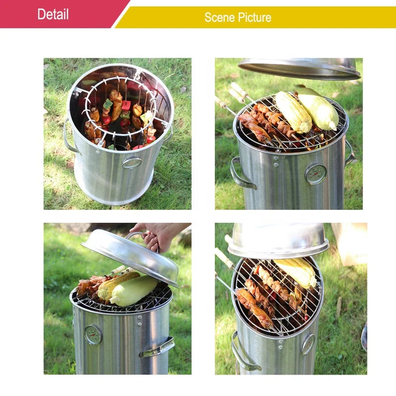 KTX-925715 Portable Kebab Skewer Charcoal BBQ Grill for Outdoor and Home Use, Model JH-201
