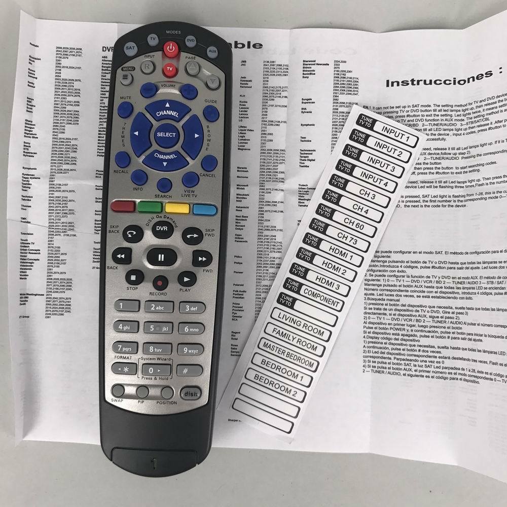 HKM-925715 Universal Remote Control for Satellite Receiver - Compatible with Dish Network Code 20.1